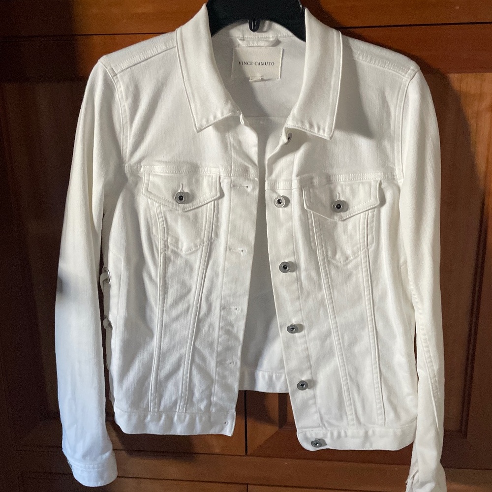Vince Camuto White Jean Jacket